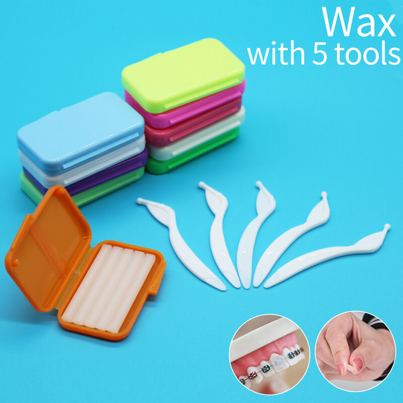 10 pudełek/zestaw do mieszania smaków wosk ortodontyczny z 5 narzędziami