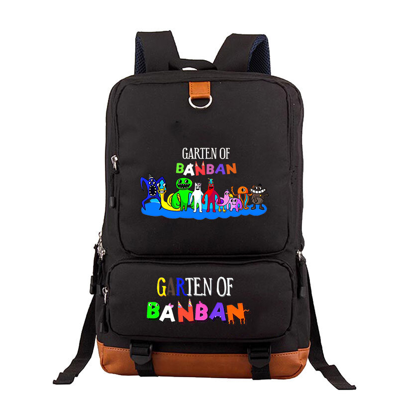 Уличная дорожная сумка Garten Of Banban, черный рюкзак с мультяшным принтом, школьный рюкзак для подростков, повседневный рюкзак