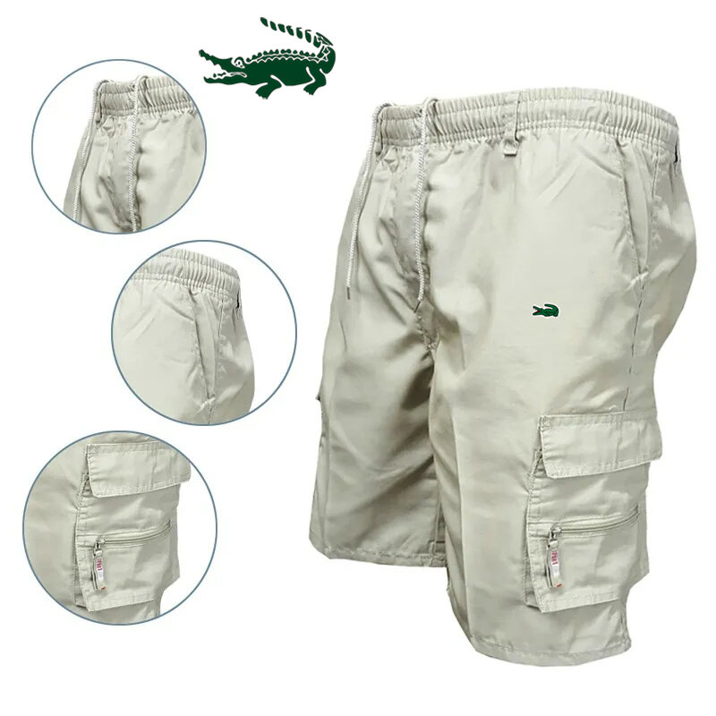 Pantalones cargo con múltiples bolsillos y cremallera para hombre, ropa para deportes al aire libre, correr, primavera y verano, novedad de 2023