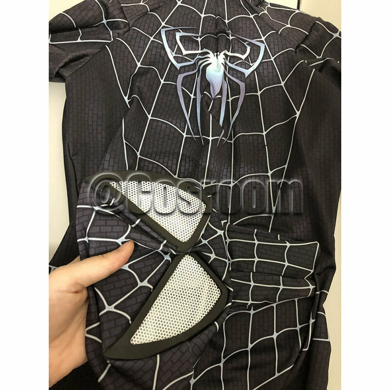 Kostum Tobey Maguire Spiderman Hitam/Merah Raimi Spider Man Cosplay Superhero Zentai Suit Kostum Halloween untuk Dewasa/Anak-anak
