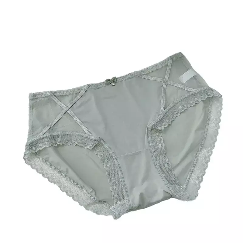 Sous-vêtement invisible en dentelle ultra-mince pour femme, respirant, séchage rapide, taille en nylon, absinthe, anti-favorable