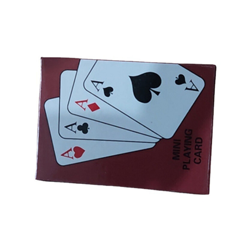 Lucu Lucu Mini Bermain Kartu Poker Permainan Super Kecil Kartu Spoof Hadiah Perjalanan Mainan Prank Alat Peraga
