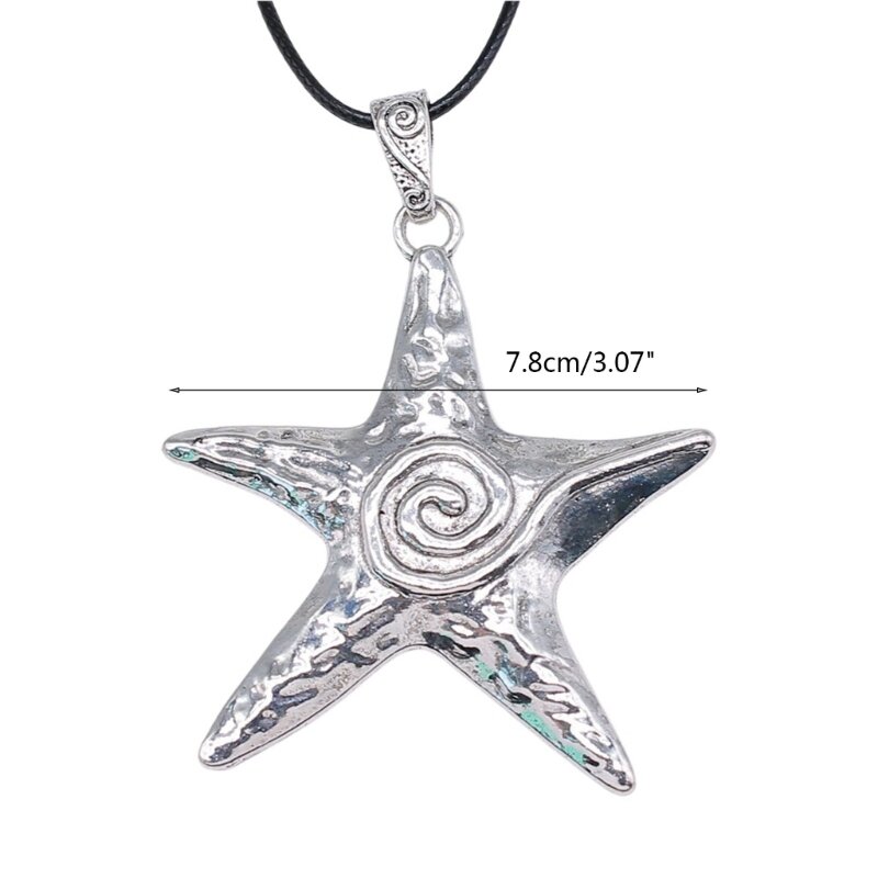 Nowy masywny wisiorek kształcie gwiazdy naszyjnik biżuteria prezent dla kobiet mężczyzn Y2K naszyjnik hip-hopowy