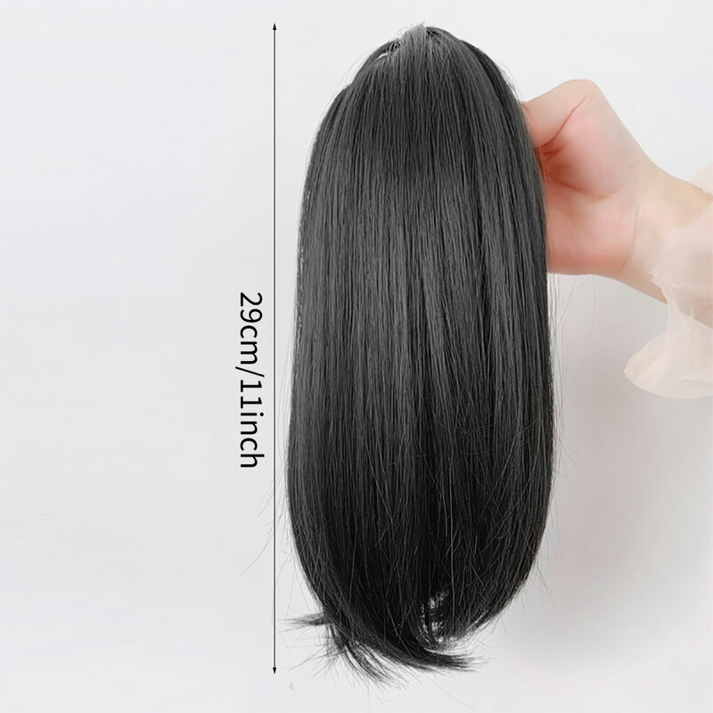 Wig Ponytail Women's Micro Curled Inner Buckle Short Hair Clip Ponytail Braid Simulation Hair Strap High Ponytail Wig Braid