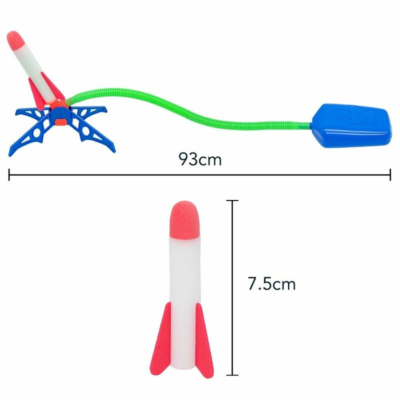 Sportowe zabawki z wyrzutnią zestaw do gry dla dzieci wystrzeliwują rakietę małe rakiety z nadajnikiem nożnym
