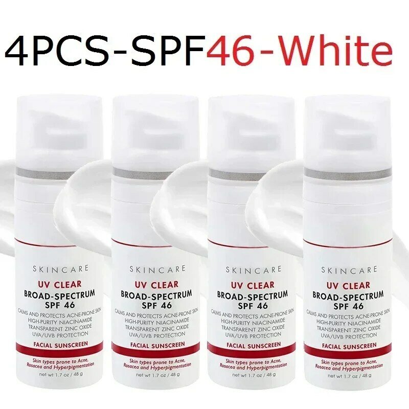 4PCS MD Sunscreen UV Daily Broad-Spectrum SPF 40 UV Clear SPF 46 Tinted Face Sunscreen For Sensitive Skin Facial 48g