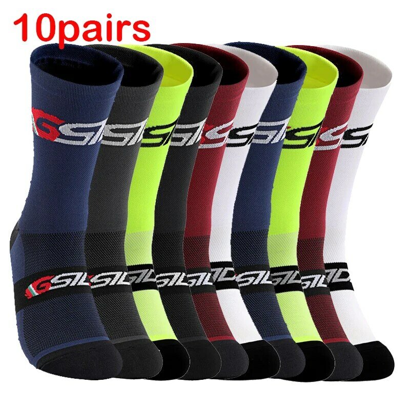 Calcetines deportivos de compresión para hombre y mujer, medias protectoras para ciclismo de montaña, 10 pares