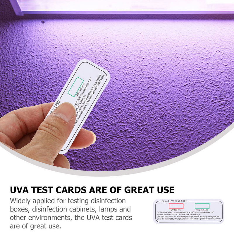 Identificadores de prueba UV, pegatinas de detección de tarjetas Uvc, tiras Uva para interiores