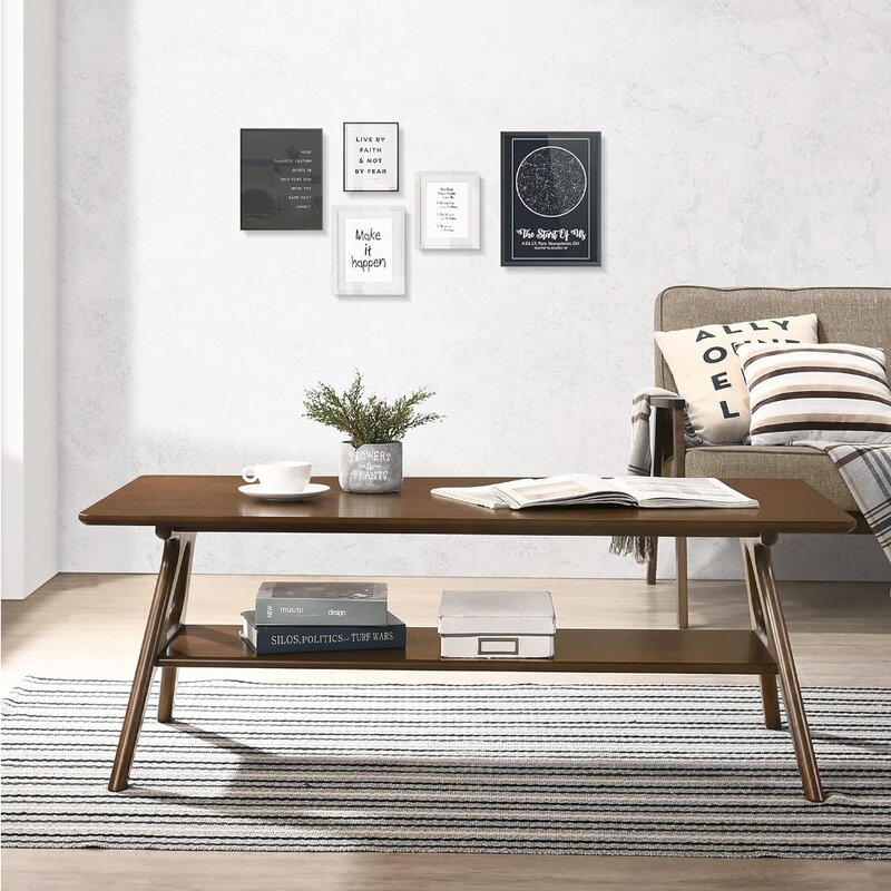 Mesa de centro de Arona, mueble de Roundhill, color marrón