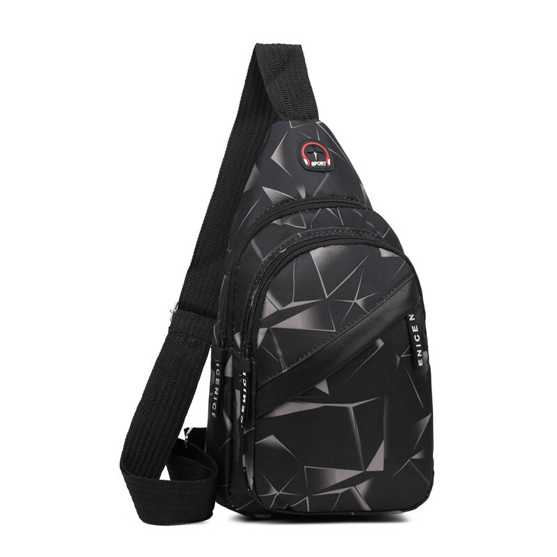Sacos de peito de pano Oxford impermeáveis para homens Multifuncional Messenger Handbag, Outdoor Crossbody Shoulder Bags, Casual Sports Travel Bag