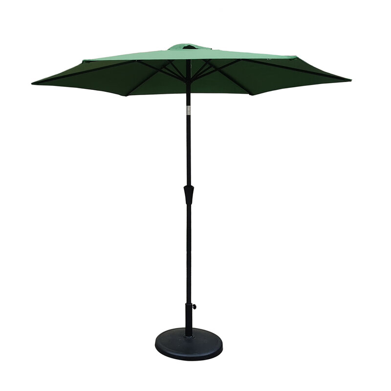 GardenPatio 8.8 stóp na zewnątrz aluminium Patio parasol parasol ogrodowy rynku parasol z 42 funtów okrągłe żywicy parasol bazy