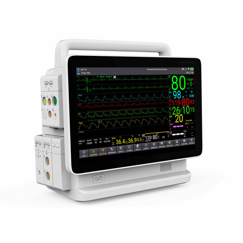 CONTEC-Tela de toque modular para monitor paciente, plug-in, grande exibição, plug-in, Temp 2-IBP, Sidetram Etco2, ECG, NIBP, SPO2, 13in