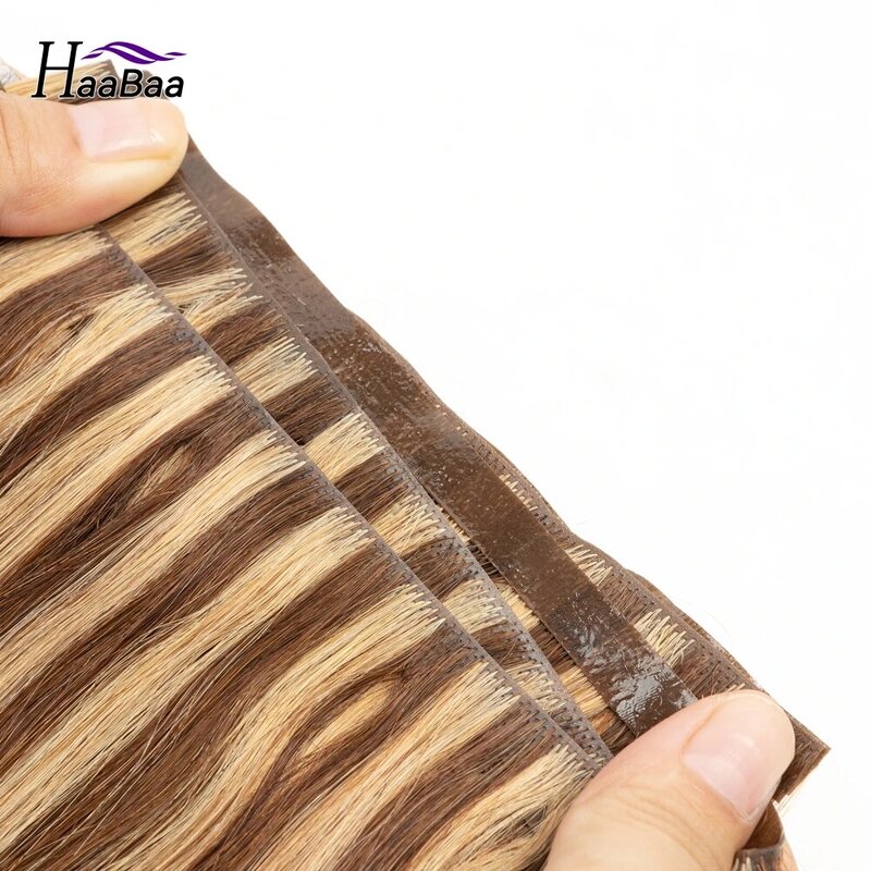 Наращивание человеческих волос из ПУ кожи, прямые, 12-22 дюйма, невидимые, 95-100 г