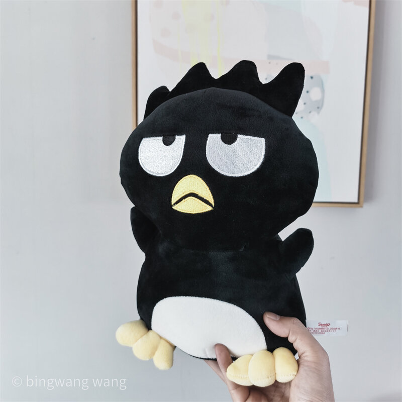Sanrio Bad Badtz Maru juguete de peluche suave, lindo estilo japonés Anime pingüino negro muñeca abrazo peluches regalos de cumpleaños para niñas, 30/40/60cm