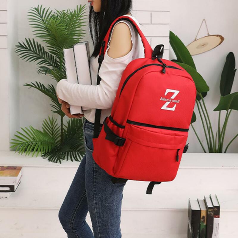 Mochila de viaje impermeable con cremallera suave para niños, mochila escolar con correas de hombro acolchadas anchas, capacidad para viajes