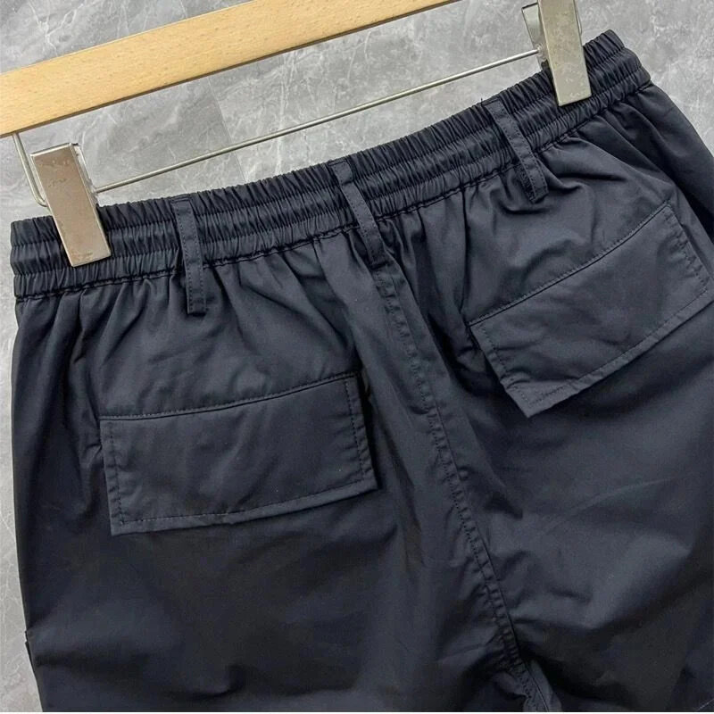 Pantalones cortos transpirables para hombre, ropa de calle masculina de estilo coreano, color negro, ideal para el Día de San Valentín, verano, 2024