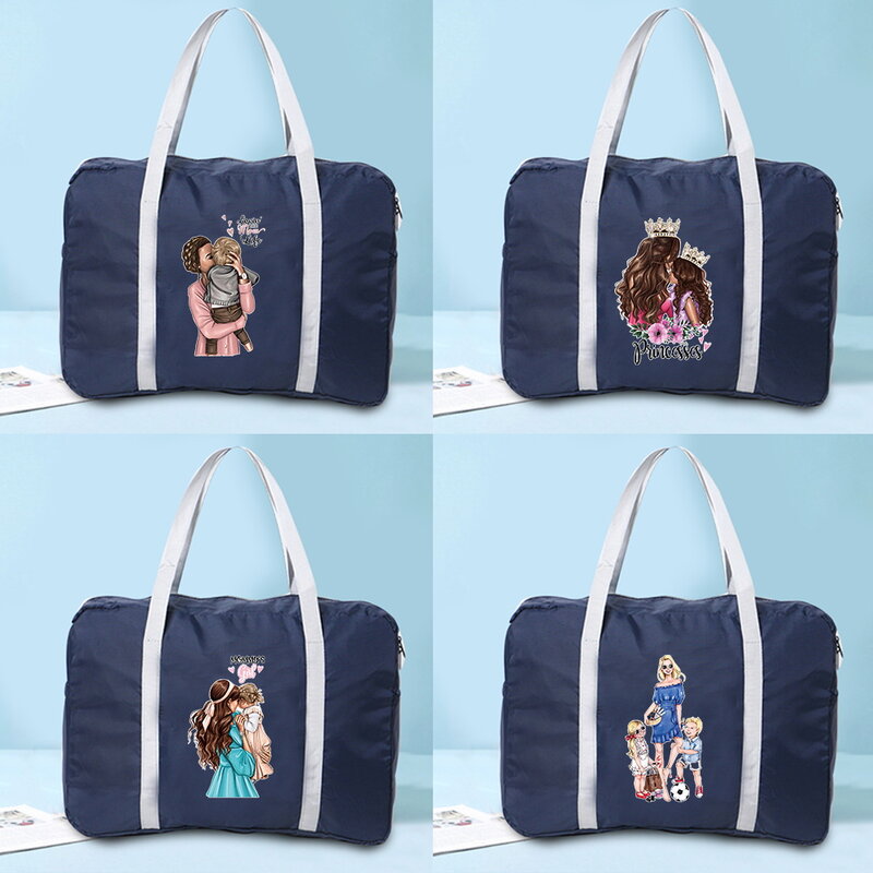 2022 nowe składane torby podróżne Unisex ubrania organizatorzy o dużej pojemności worek marynarski mama drukowane torebki damskie mężczyźni torba podróżna