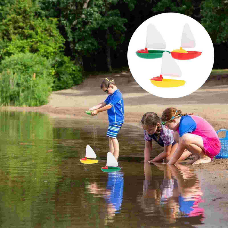 Mini Sailing Boat Bath Toy para crianças, Piscina de iate, Barco de velocidade, Banheira flutuante, Brinquedos educativos
