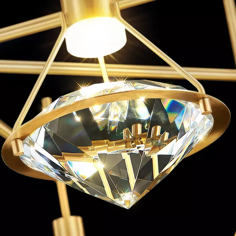 Настраиваемая постмодернизированная столовая K9, хрустальная лампа-светильник для спальни, прикроватная люстра