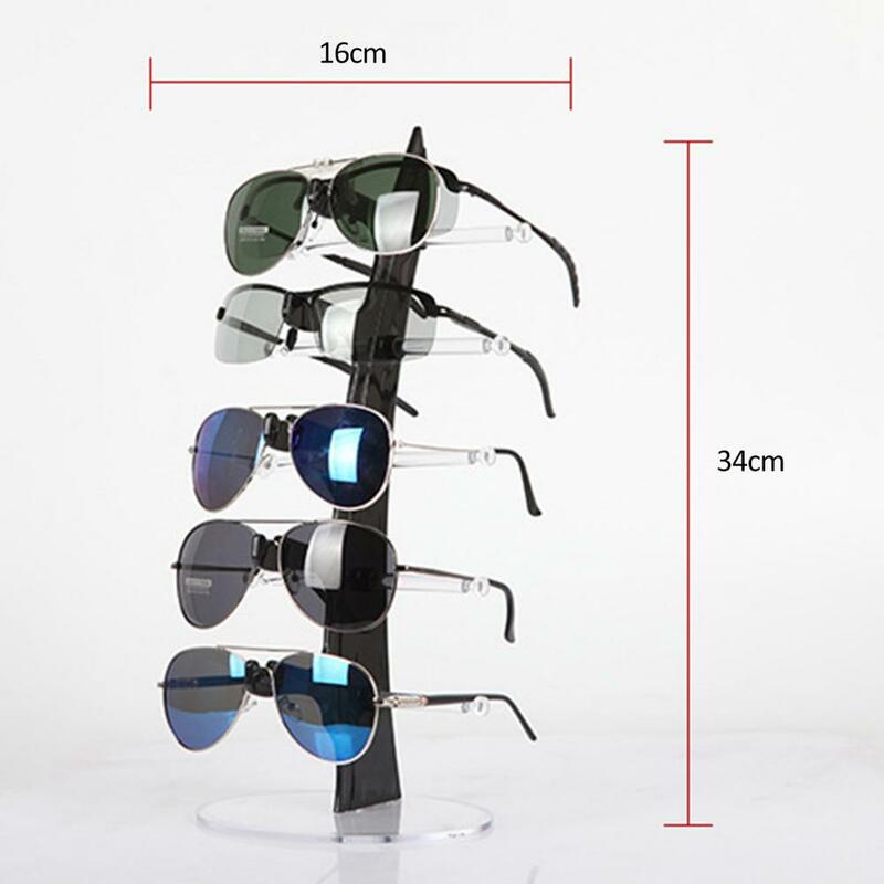 النظارات الشمسية تظهر الرف لمدة 5 نظارات ، حامل تخزين النظارات ، حامل ، منظم ، عرض المجوهرات ، الاكريليك