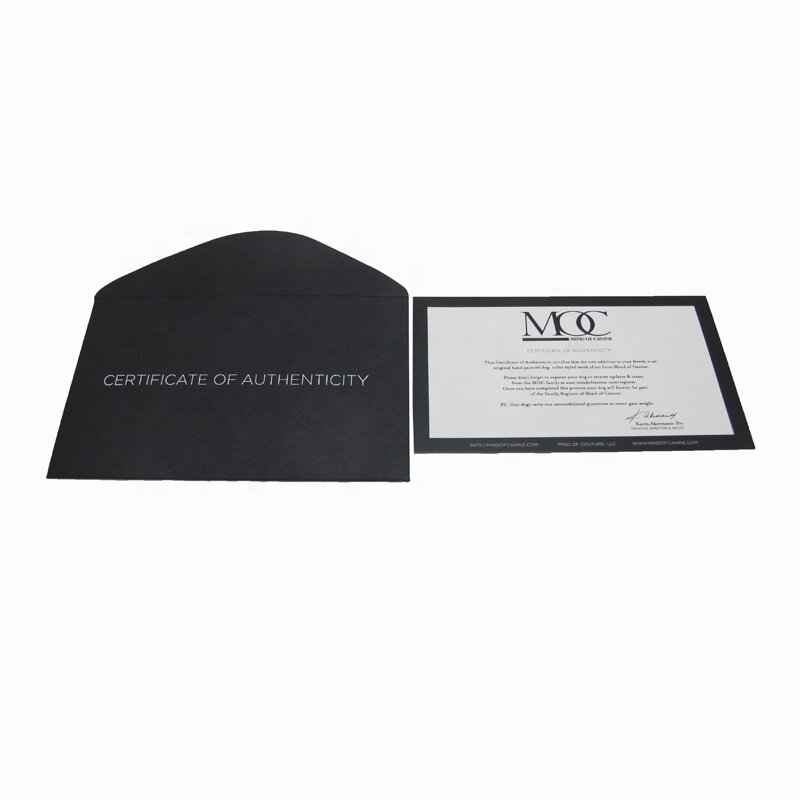 Producto personalizado, sobres personalizados, sobres de embalaje negros de lujo, impresión para felicitación comercial