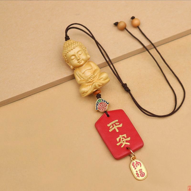 Small Buddha Statue Guanyin Charm Tassel Pendant High-end Creative Ins Blessing Security School Bag Mobile Phone Hanging Pendant