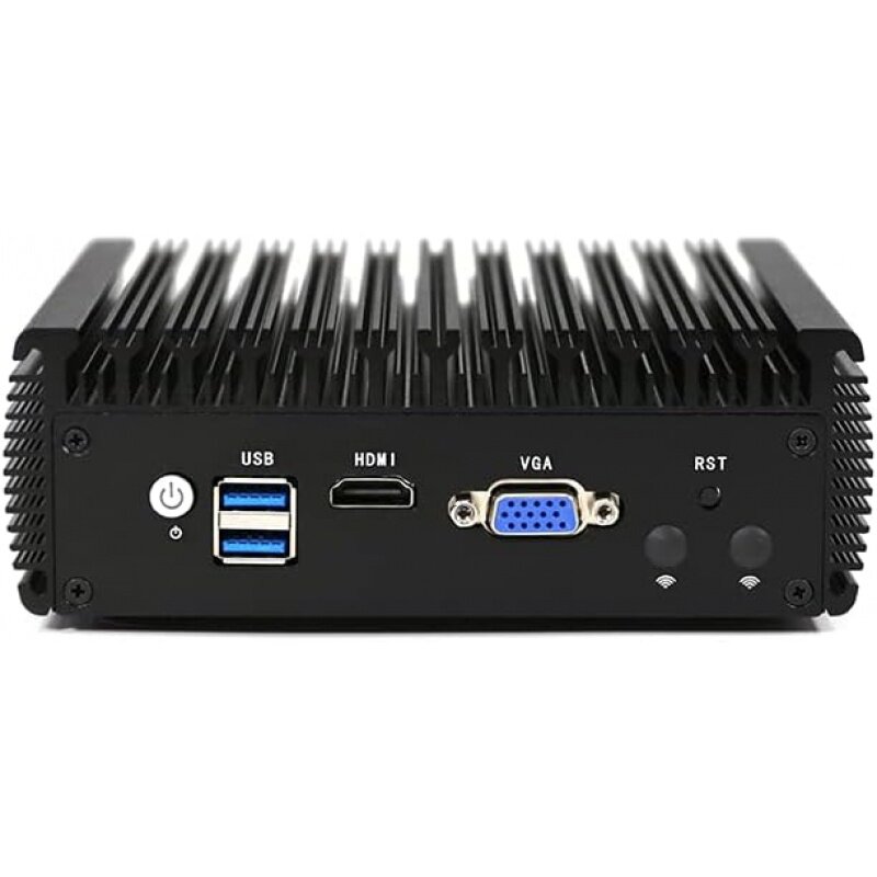 Firewall Appliance Mini PC 2.5GbE, Intel Celeron J4125 Quad Core 4xIntel I225-V LAN VPN Fanless Firewall Router PC AES-NI 8GB RA
