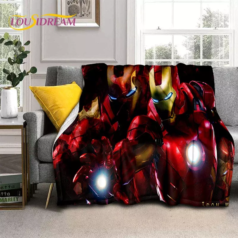 Superhero Marvel Avengers Spider Man kartun selimut flanel lembut untuk tempat tidur kamar tidur Sofa piknik, selimut lempar untuk hadiah anak-anak
