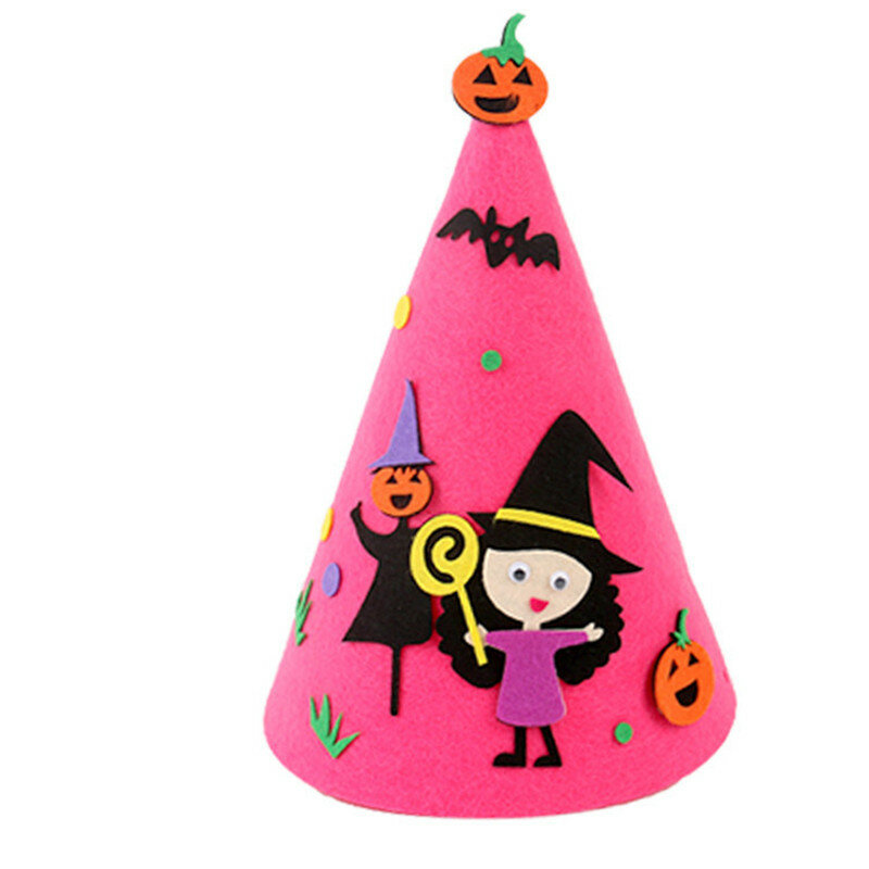 DIY 할로윈 모자 장난감 키트, 어린이를 위한 대화형 수공예 파티 용품 액세서리 크리에이티브 공예 홈 인테리어 선물