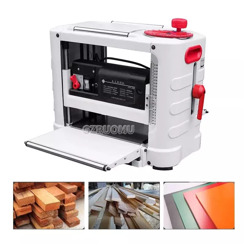 JTP-330-cepilladora eléctrica de un solo lado para carpintería, máquina de cepillado de prensa multifuncional para escritorio, cepilladora de madera para el hogar