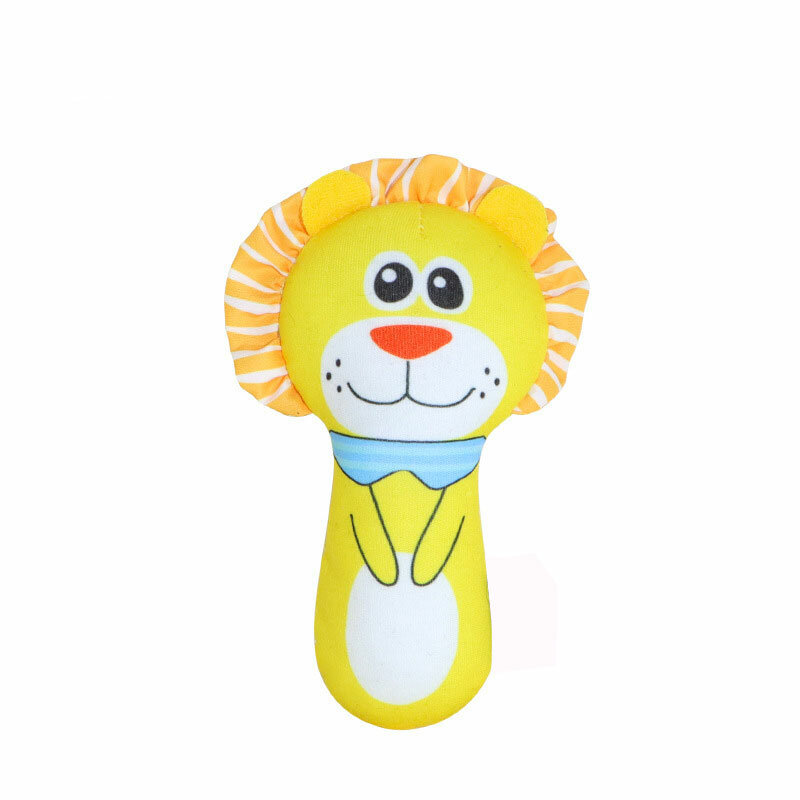 Baby Accessories Newborn Soft Plush Hand Rattle Squeak Stick Grip Ability Training  0 6 Months Baby Toddler Early voice Toy Gift