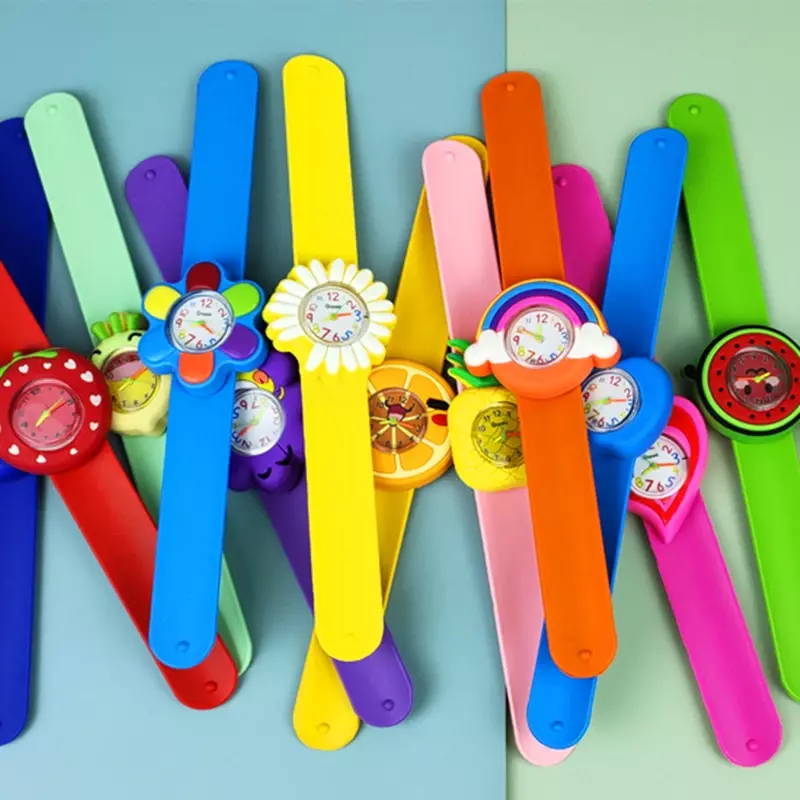 Детские часы хорошего качества, детские наручные часы с 3D изображением фруктов и растений, детские часы для обучения для девочек и мальчиков, подарки