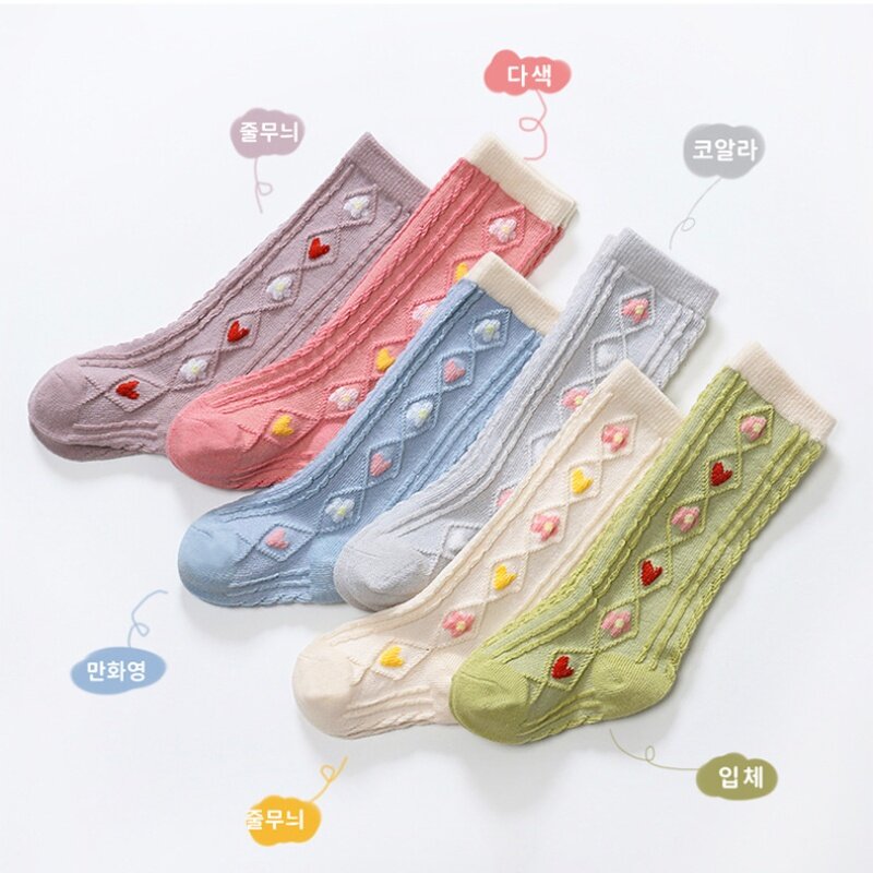 Neugeborene lange Socken warme Innen niedlichen Cartoon-Druck Winter weiche Socken nach Hause Kind