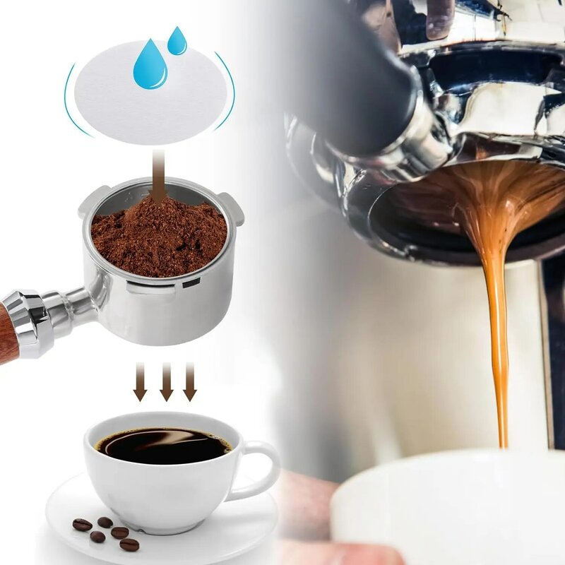 Papel de filtro Espresso con estampado de café elegante, filtros desechables, modelo de plantillas para pasteles, dibujo de capuchino, herramientas de tamiz de azúcar en polvo