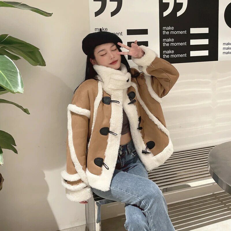 여성용 인조 모피 코트, 겨울 신상 소프트 스웨이드 오토바이 양면 모피 재킷 패션 따뜻한 여성 겉옷 Y3273, 2023