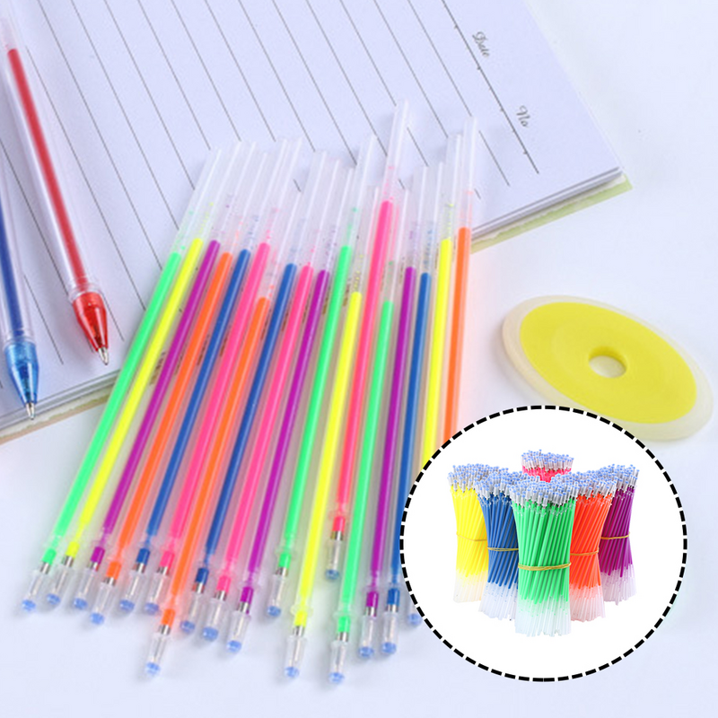 다채로운 젤 펜 리필, 학생 문구, 사무용품, 어린이 학생, 휴대용 중립 펜 리필
