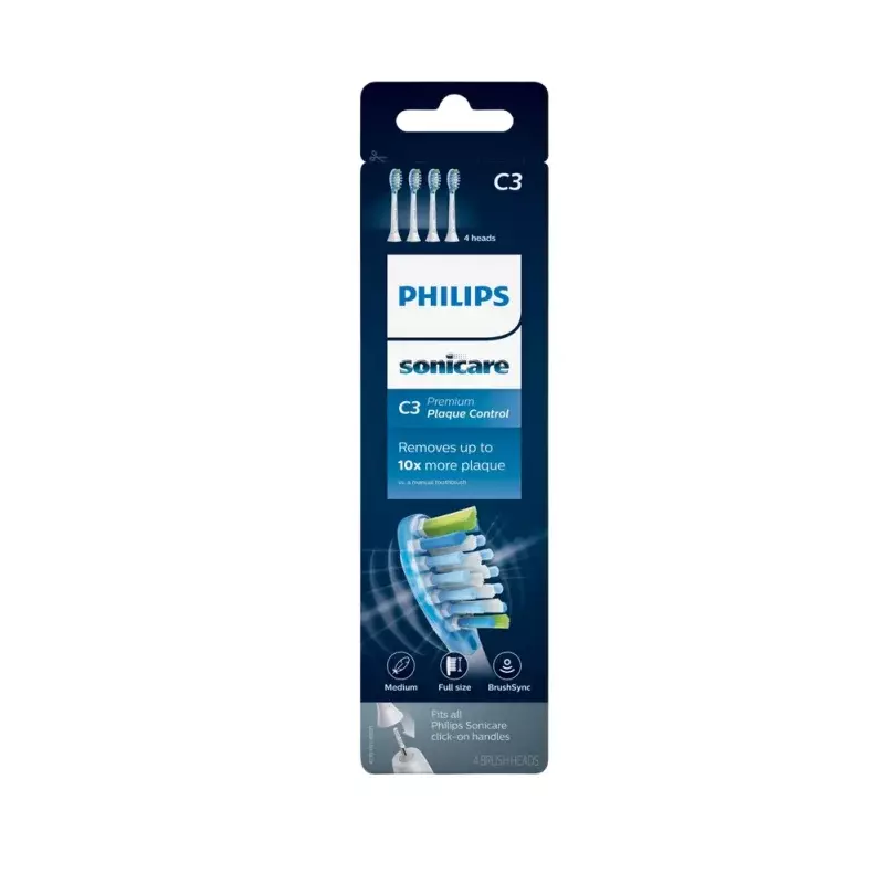 رؤوس فرشاة أسنان بديلة من Philips-sonica C3 ، تحكم ممتاز في البلاك ، رأس فرشاة أسنان كهربائية