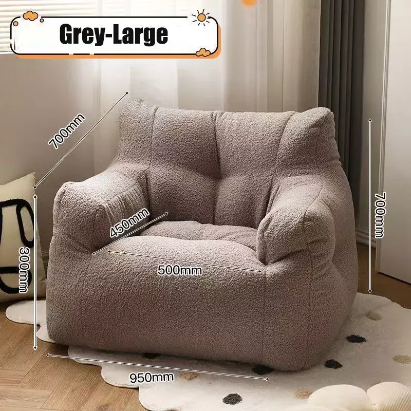 Sofa malas tunggal, 95x70x70cm ukuran besar tunggal ergonomis lembut nyaman tas kacang Sofa tunggal Canape Salon kamar tidur furnitur