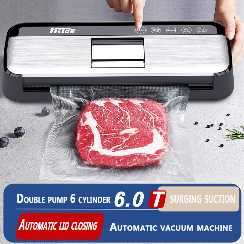 Vacuum Packaging Machine Household Food Vacuum Sealer Automatic Hands-free Pressing Vacuum Machine Fresh-keeping Machine