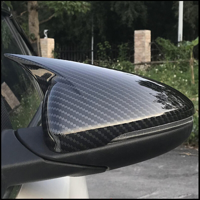 Porta lateral asa espelho retrovisor tampa adesivo, tampa da tampa com chifre, estilo do carro para KIA Ceed Xceed 2019-2023