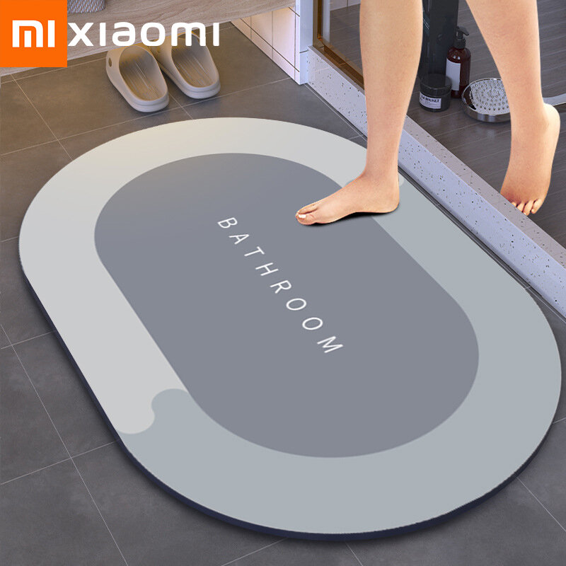 Xiaomi Youpin-Tapete de banho super absorvente, Tapete de banheiro antiderrapante, Tapete de chuveiro de secagem rápida, Tapetes de cozinha