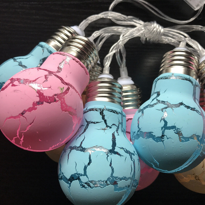 6,6 ft/2m 10led Ball Led-lampen Fee Lampe Vorhang Licht Batterie Powered Knisterte Globus Führte String Lichter für Weihnachten Hochzeit Party