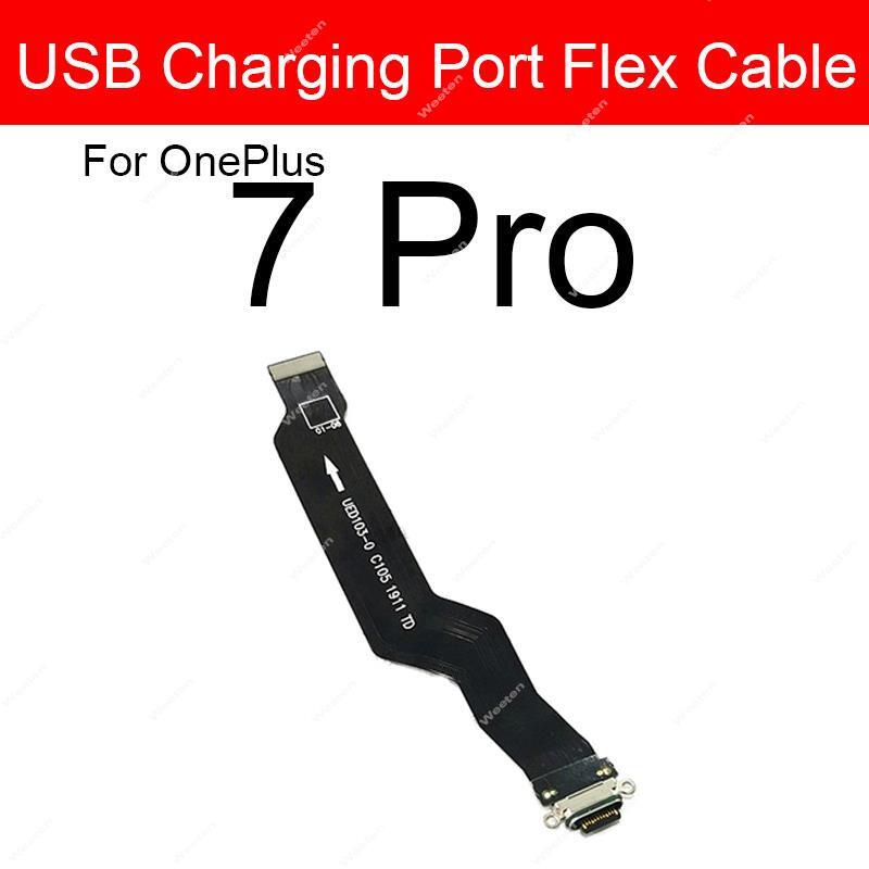 Usb oplaadpoort connector flex kabel voor oneplus een plus 1 + 7 8 7t 8t 9rt 7pro 8pro 9pro usb oplader type c dock module onderdelen