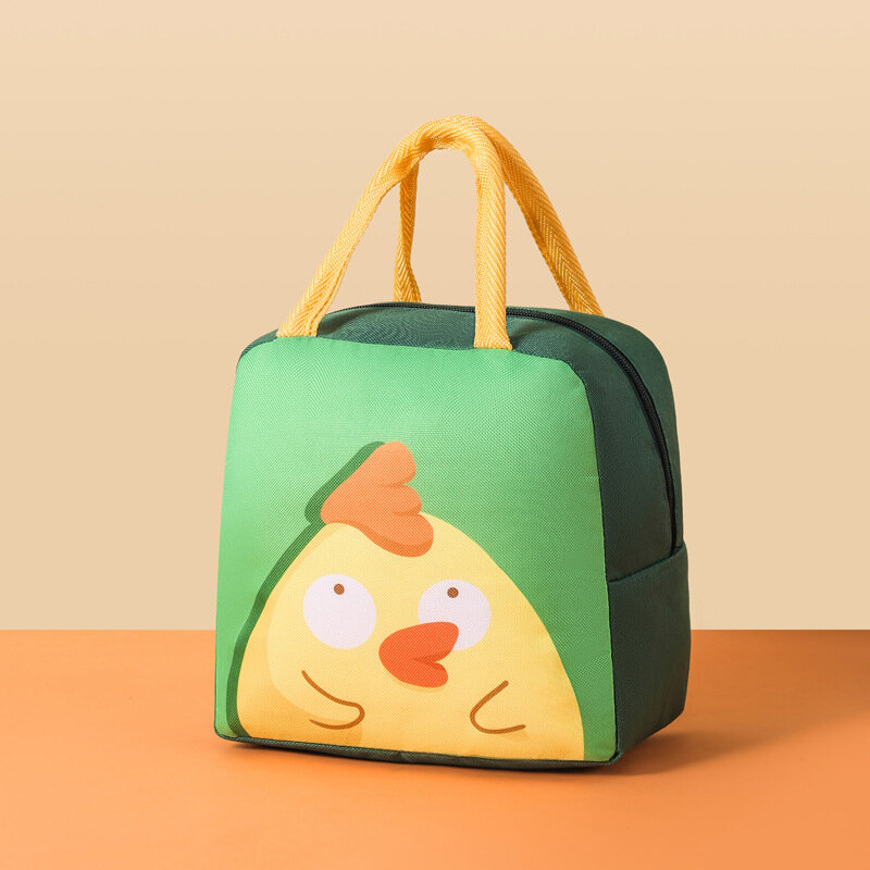 Cartoon Animal Fruit Lunch Bag, isolamento térmico bonito das crianças, lancheira escolar, sacos de armazenamento, saco de piquenique ao ar livre, novo