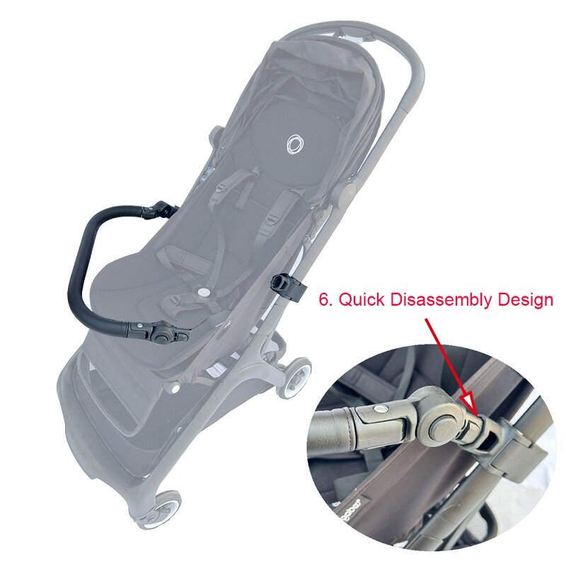 Baby Stroller Acessórios, Bumper Bar, Braço Handle, Crossbar Compatível com Bugaboo Stroller Borboleta
