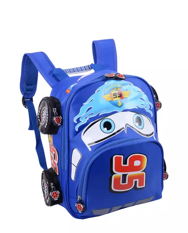 디즈니 어린이 배낭 소년 자동차 학교 가방, 만화 핸드백 3-8 세 아기 맥퀸 유치원 어깨 가방