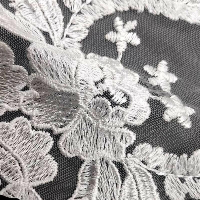 Colar falso bordado tecido falso collarband costura renda applique costura flor tecido colar volta collar para roupas diy