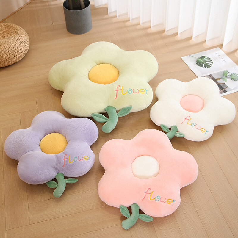50/70cm Ins Flower Plush Pillow Sofa Cushion Cute Stuffed Plants Flowers Cartoon Anime Soft Toys for Girls Kawaii Room Decor