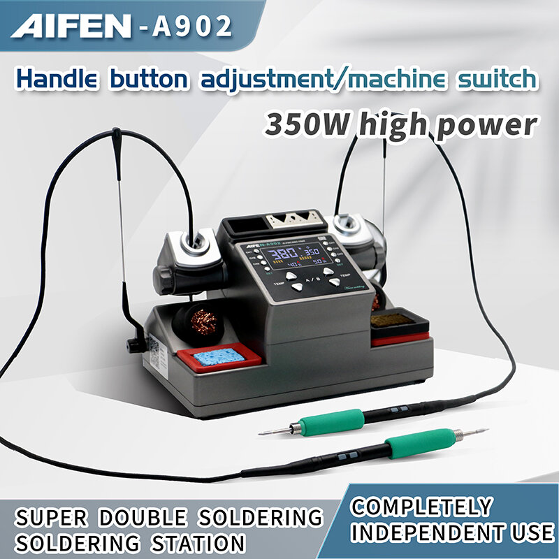 AIFEN A902 Soldering Station  C115 C210 C245 Double Station Welding Rework Station For Cell-Phone PCB  IC Repair Solder Tools