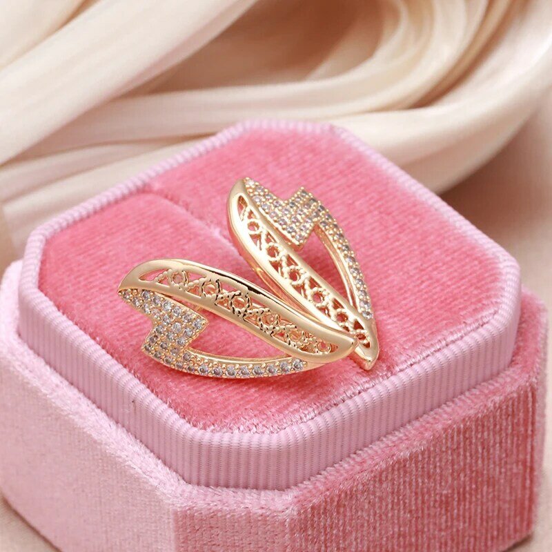 SYOUJYO Luxury 585 Gold Color Wings Earrings For Women Cubic Zirconia Full Paved Bride Wedding Fine Jewelry Vintage Earrings